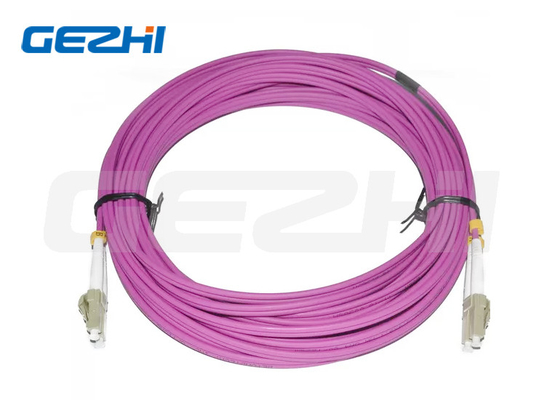 Vật liệu PVC sợi quang dây đệm 10 mét chiều dài LC DX MM 2.0 đường kính cho CATV