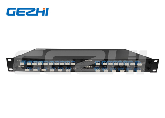 Mua Sợi song công 100GHz 8 kênh DWDM Mux Demux với Màn hình và cổng băng rộng 1310nm màu xám trong 4 khe 1U Rackmount online manufacture