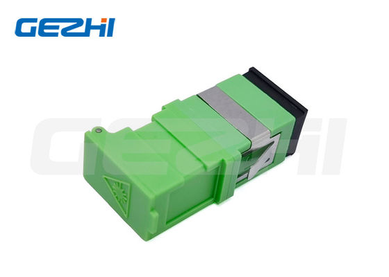 Mua SC Side Shutter Fiber Optic Adapter với kẹp kim loại màu xanh lá cây và không có sườn để bảo vệ laser sản xuất trực tuyến