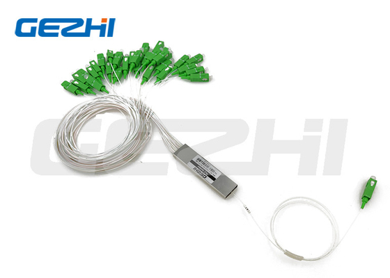 SC APC 1x32 Bộ tách quang Loại ống thép Các thành phần thụ động sợi quang cho FTTH