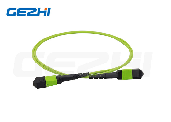 Cáp trung kế nữ 12 lõi MPO MM OM5 3.0MM Lime Green LSZH Polarity A/B