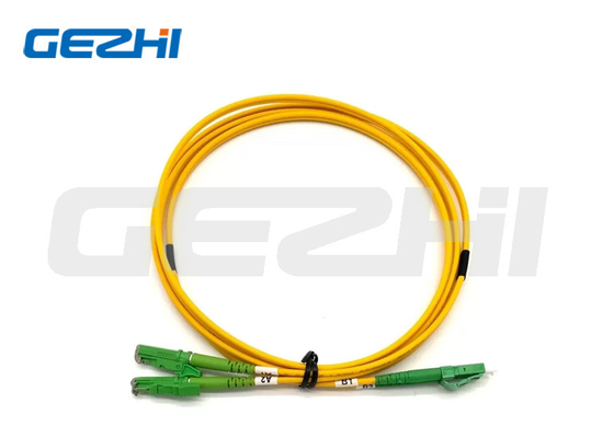 Áo khoác ngoài màu vàng E2000 Patch Cable Series Đầu nối nắp kim loại APC