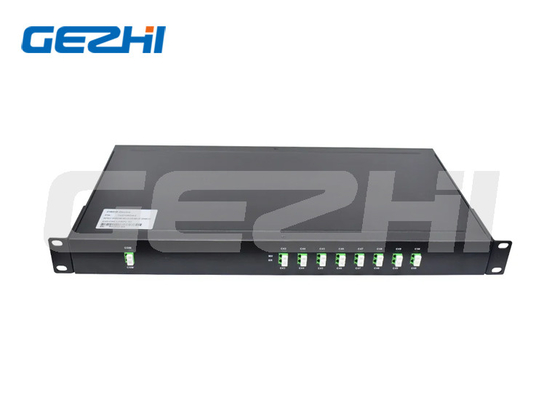 Mô-đun DWDM Mux Demux 2x8ch PDL thấp 19 inch 1U LC APC gắn trên giá