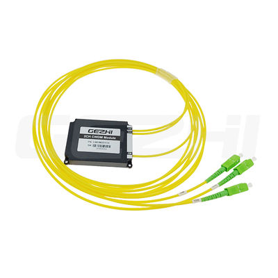 DWDM Mux Demux có thể tùy chỉnh với Mất chèn ≤7.0dB, Nhiệt độ hoạt động -40°C~+85°C và Khoảng cách kênh 100GHz đến 5GHz