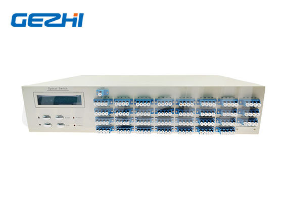 1x128 Bộ chuyển mạch quang sợi với thời gian chuyển mạch nhanh, màn hình LCD và điều khiển RS232 cho mạng quang