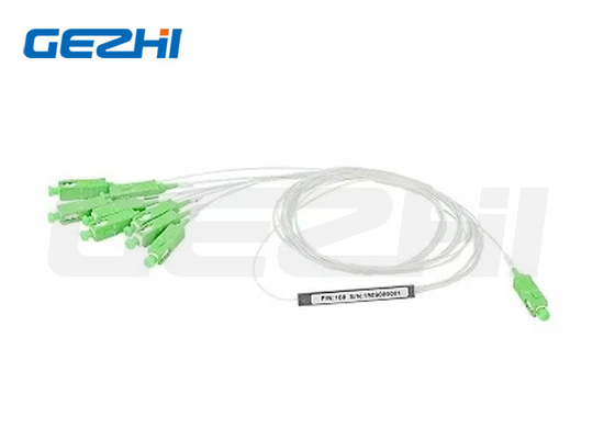 1x8 10,3dB mất mát SC/APC G657A1 Thép loại PLC phân tách sợi quang (60 * 7 * 4mm) trong FTTx