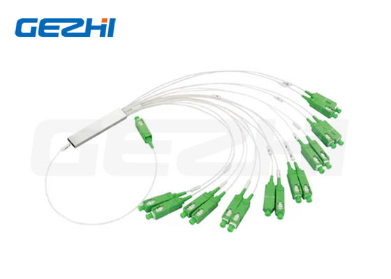 1x16 SC Green Connector Low Insertion Loss 0.9mm Mini Tube PLC Splitter cho các hệ thống FTTH và PON