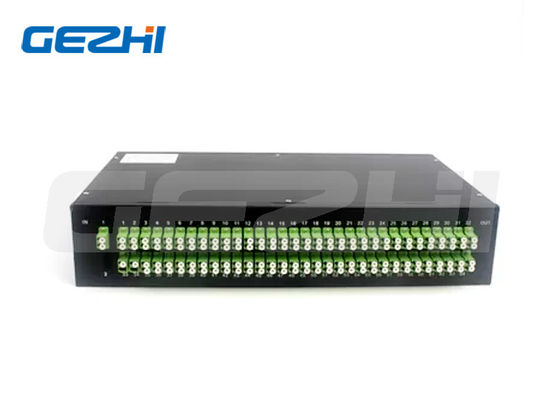 1x128 Rack Mount PLC Splitter với lỗ chèn thấp cho mạng sợi quang