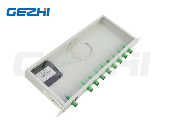 1x2 1x64 1x8 Bộ chia PLC Bộ chia sợi 1x32 Loại giá đỡ 1U 19 inch