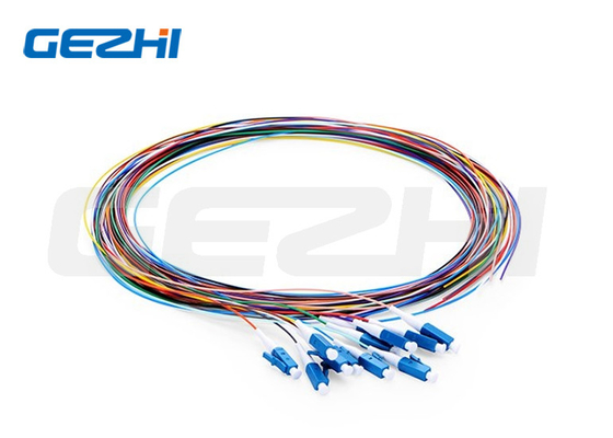 1m 3ft Fiber Optic Pigtail Single Mode Lc Upc 12 Fiber Os2 Không áo khoác Mã màu