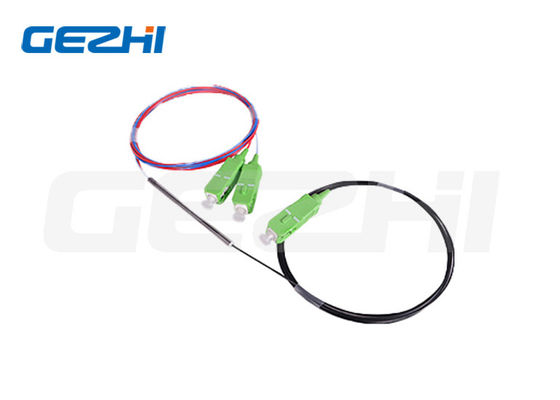 0.9mm Tube FBT Fiber Optic Splitter với lỗ chèn thấp, bước sóng hoạt động rộng và thiết kế nhỏ gọn