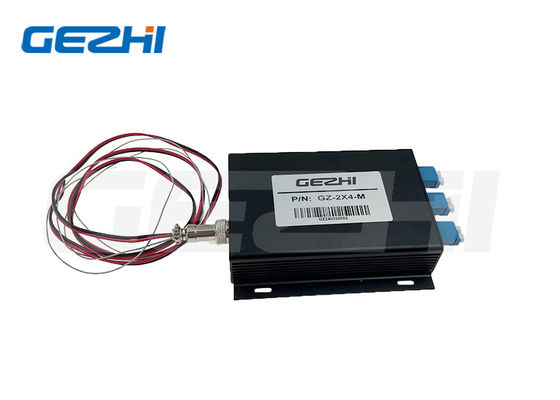 GZ-FSW-2x4 Bộ chuyển mạch quang sợi với dải bước sóng 1260~1650nm và điều khiển TTL cho tổn hao chèn thấp