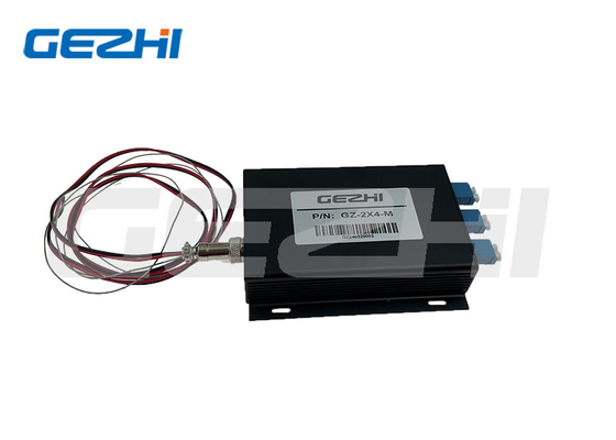 Độ tin cậy cao 2x4 Fiber Optical Switch 1260~1650nm TTL Control Optical Switch Remote Monitoring in Optical Network