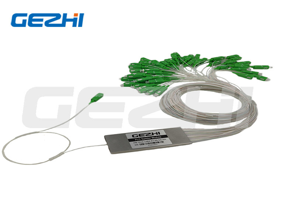 1x64 Plc Splitter bước sóng 1260 - 1650nm Sợi loại PLC Splitter quang học