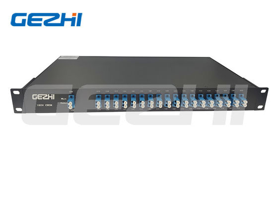 18 kênh CWDM Module CWDM Mux Demux với mất tích chèn thấp và 1U 19 'Rack Mount