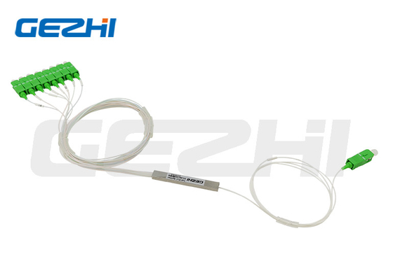 1x8 Sợi quang PLC Splitter Blockness ống thép không gỉ G657A1 SC/APC Connector In GEPON, FTTH