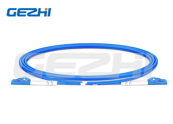 LC UPC đến LC UPC Duplex OS2 Mô hình đơn trong nhà PVC bọc thép (OFCR) 3.0mm Cáp vá sợi quang