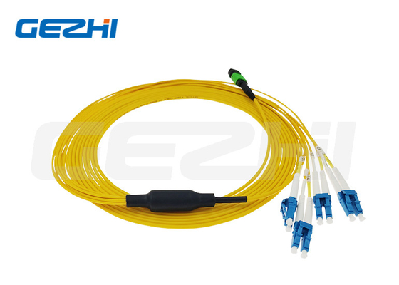 Cáp Fanout quang LC SC Simplex 8 lõi Os2 Singlemode 9/125 10m MPO Fiber Patch Cord Type B
