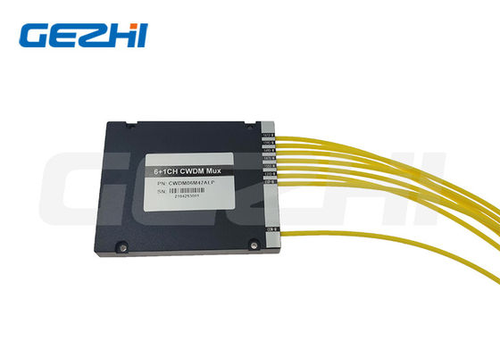 Mô-đun MUX CWDM 6 + 1CH với hộp ABS và đầu nối SC / APC LC / APC cho mạng FTTX