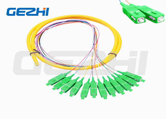 9/125 Cáp quang sợi sợi sợi sợi sợi sợi 1,2m SC/APC Single Mode 12 Strand Fiber Optic Cable