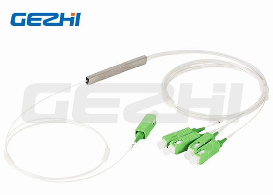 1x4 Single Mode Optical Fiber PLC Splitter với Fan Out & SC / APC Connector