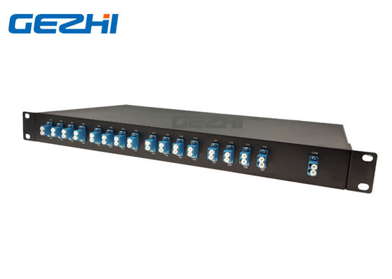 1U 19 Inch Rack Mount Dual Network Fiber 1x16 DWDM Mux Demux