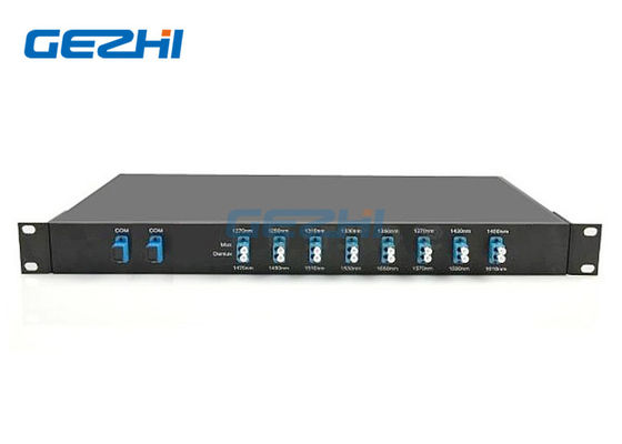 Giải pháp CWDM hai sợi WDM ngang 1 x 8 kênh với bước sóng 1470 ~ 1610nm trong 19 