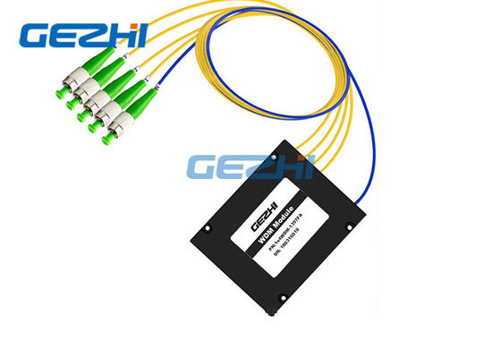 Phân cực 1x4 Duy trì Bộ lọc PM Mô-đun WDM Đầu nối FC / APC